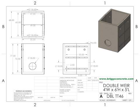 Double Weir 4FT Wide